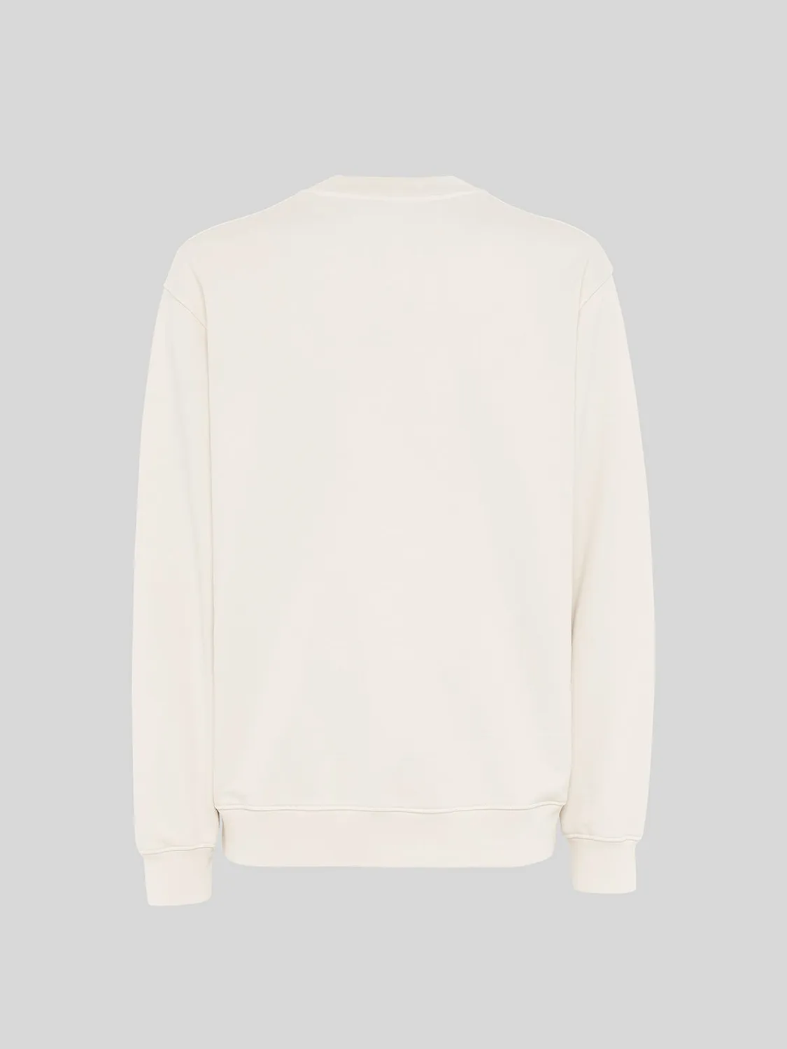 Laneus Crew Neck Cotton Sweatshirt Cream bomuldssweatshirt