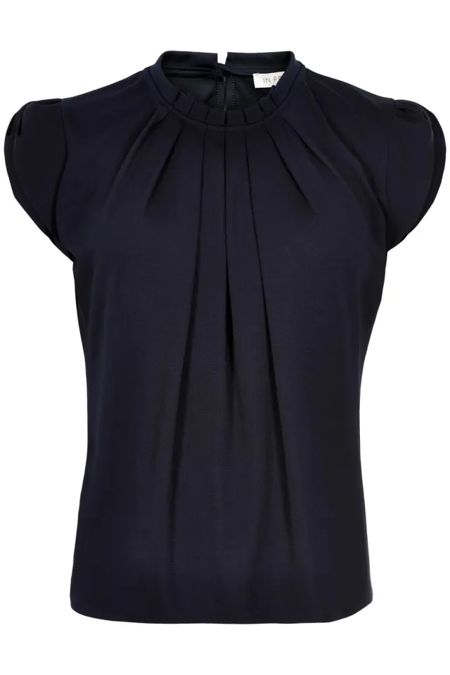 IN FRONT Grazia bluse jersey med krave
