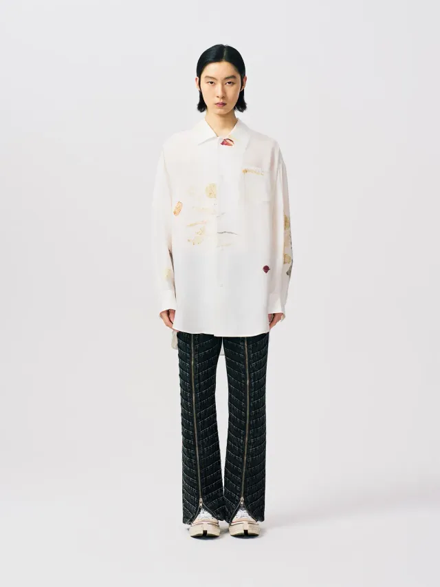 Feng Chen Wang Natural Plant Dye skjorte natur XS-XL