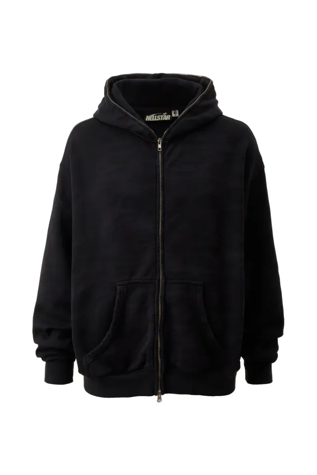 Hellstar Overdye Cheetah Zip-up hættetrøje lilla