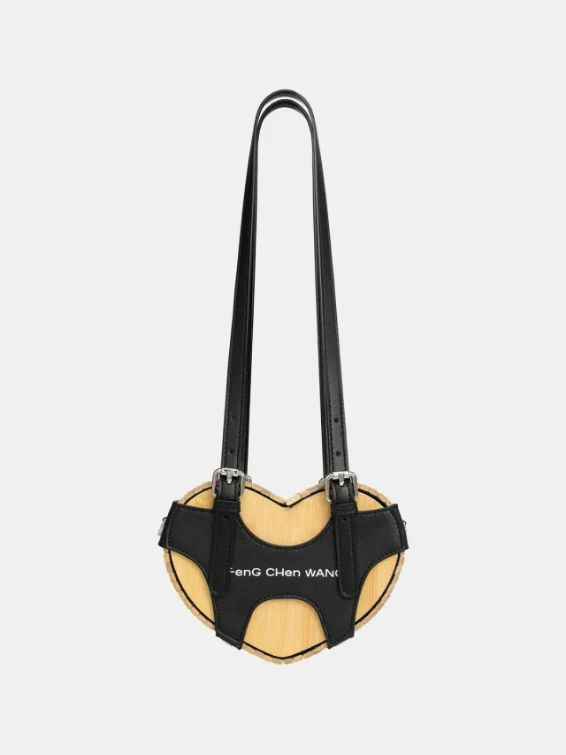Feng Chen Wang Bamboo Heart Taske sort hjerte