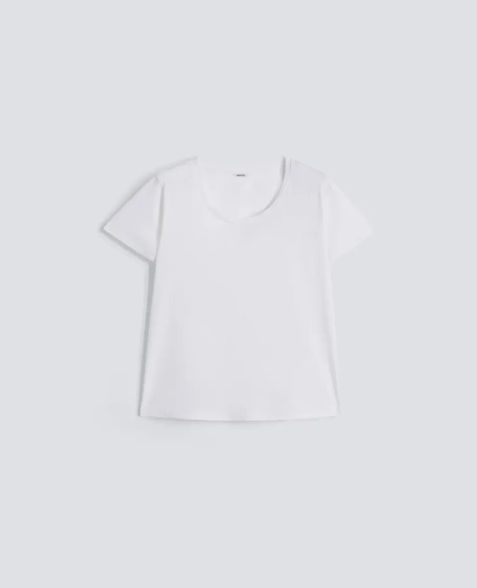 Aspesi Cotton Jersey t-shirt hvid bomuld