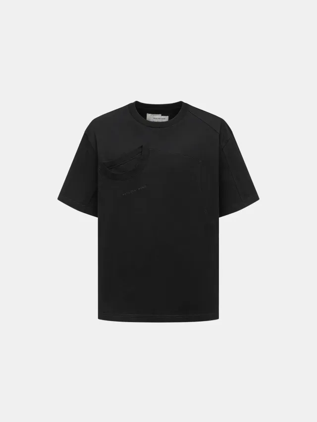 Feng Chen Wang Black Deconstructed 2-i-1 t-shirt sort