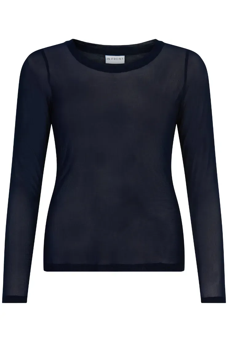 IN FRONT Gro mesh t-shirt gennemsigtig