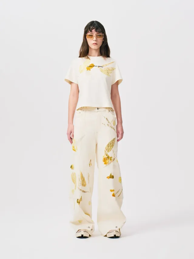 Feng Chen Wang Natural Dyed Logo T-shirt cropped