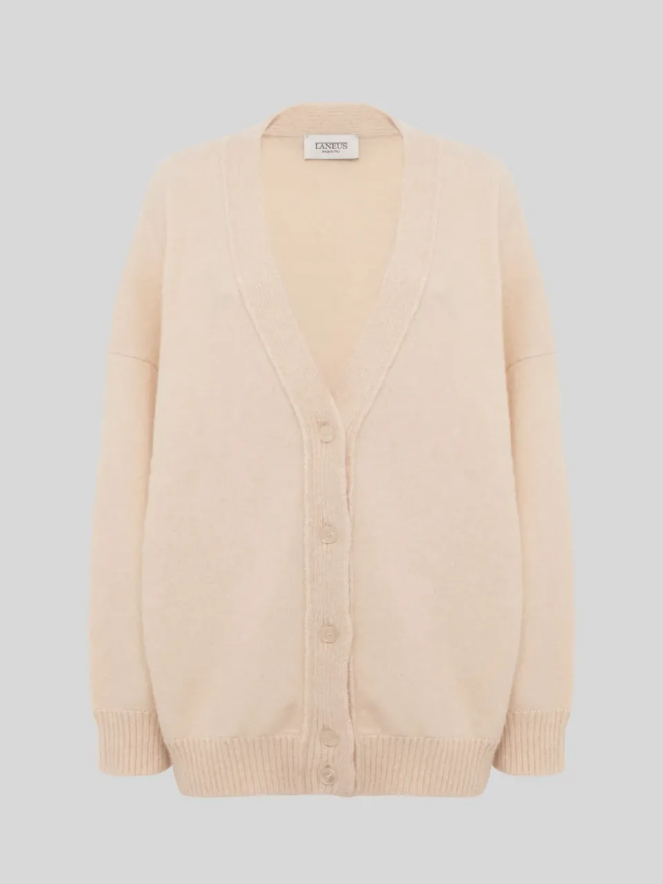 Laneus cashmere silk cardigan creme let