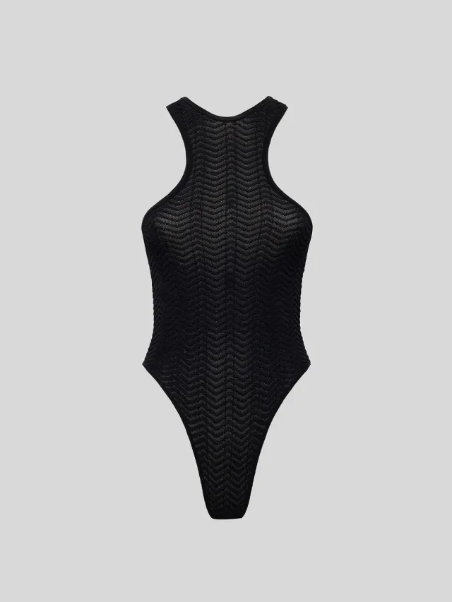 Laneus Knitted Bodysuit body sort viskose
