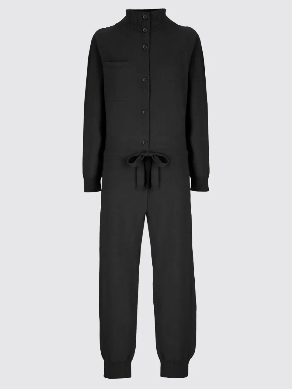 Laneus strik jumpsuit uld alpaka sort