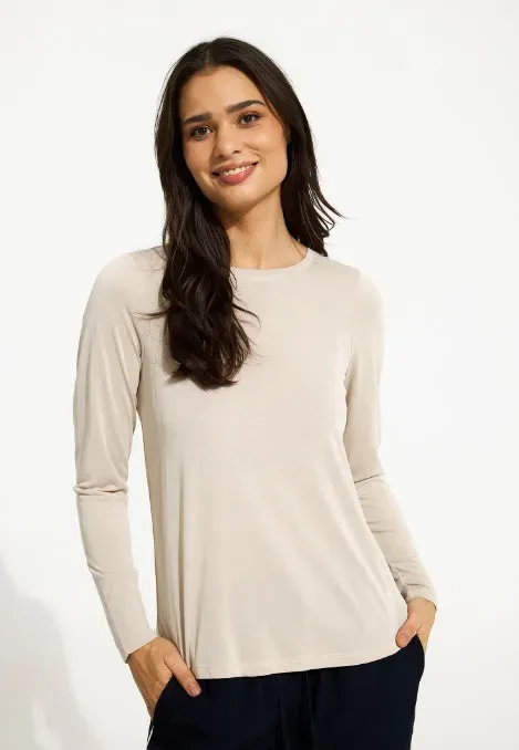 IN FRONT Nina langærmet t-shirt i modal