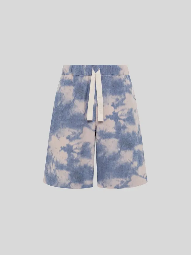 Laneus Tie-Dye shorts blue/blue bomuld