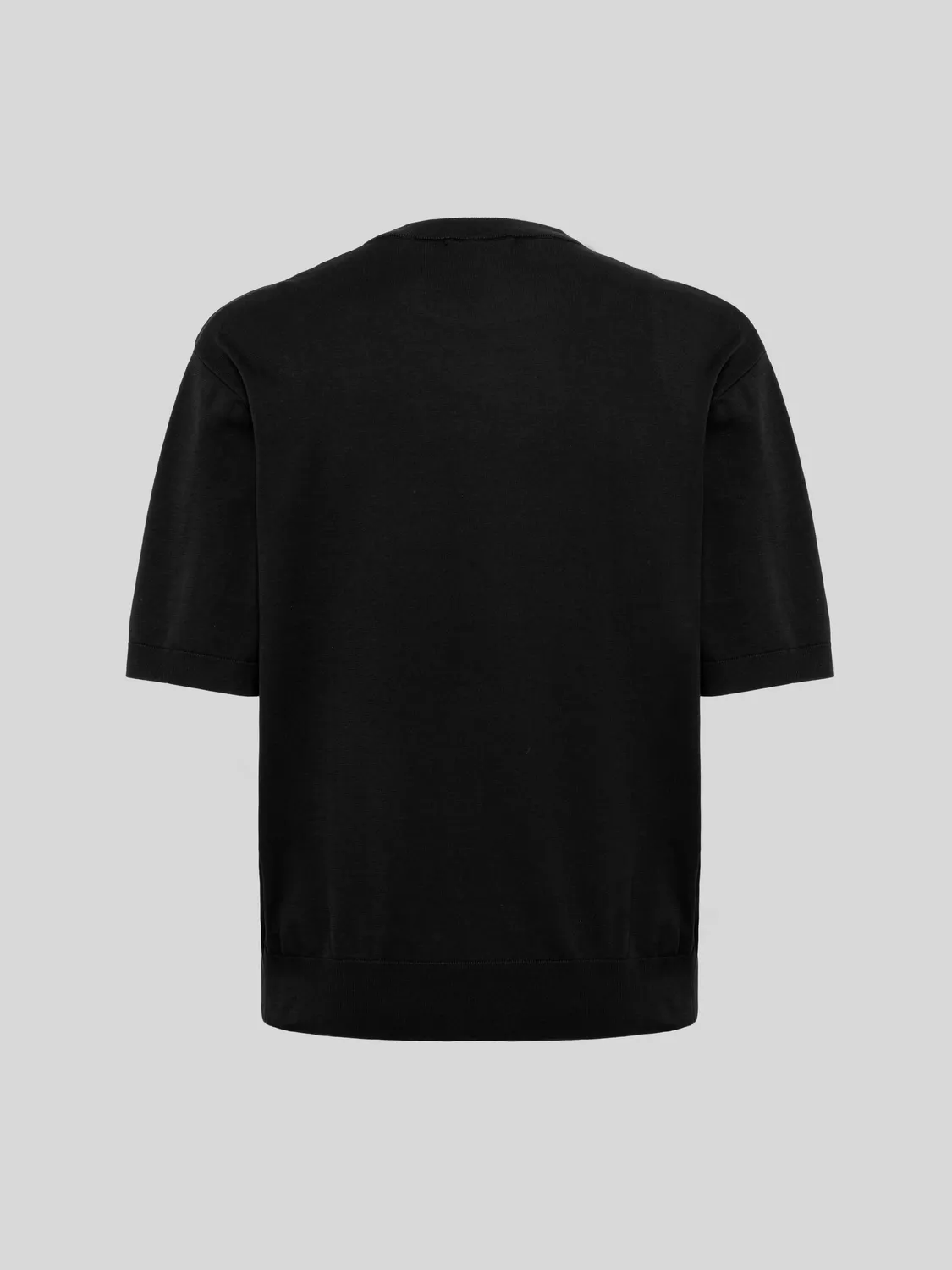 Laneus Cotton Crew Neck T-shirt sort bomuld