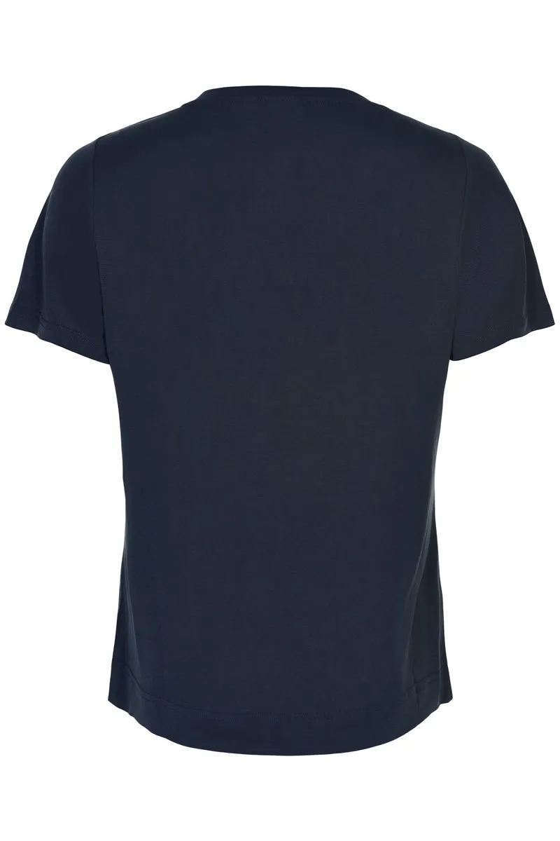 IN FRONT Nina t-shirt V-hals i modalblanding