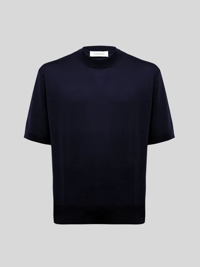 Laneus Merino Wool T-shirt blå merinould