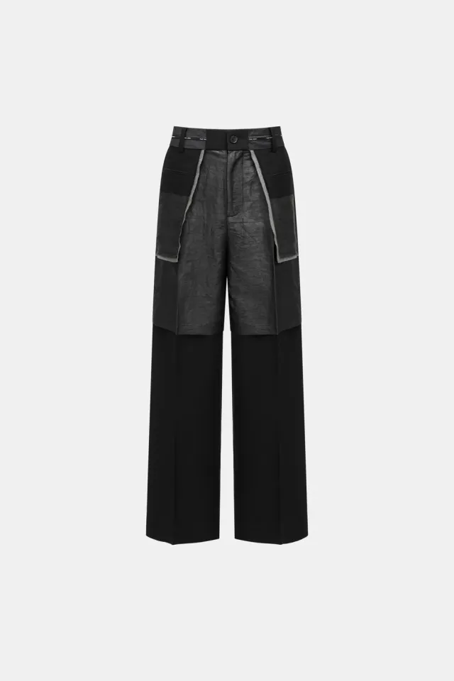 Feng Chen Wang Deconstructed Patchwork bukser løs
