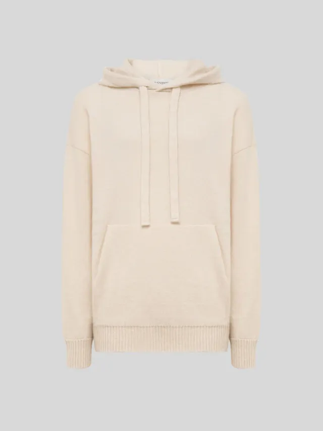 Laneus hoodie kashmir silke cream