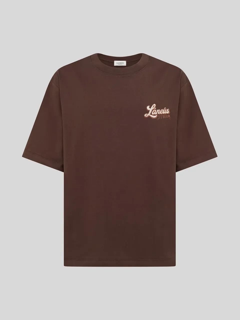 Laneus Oversized jersey t-shirt CHOCOLATE bomuld