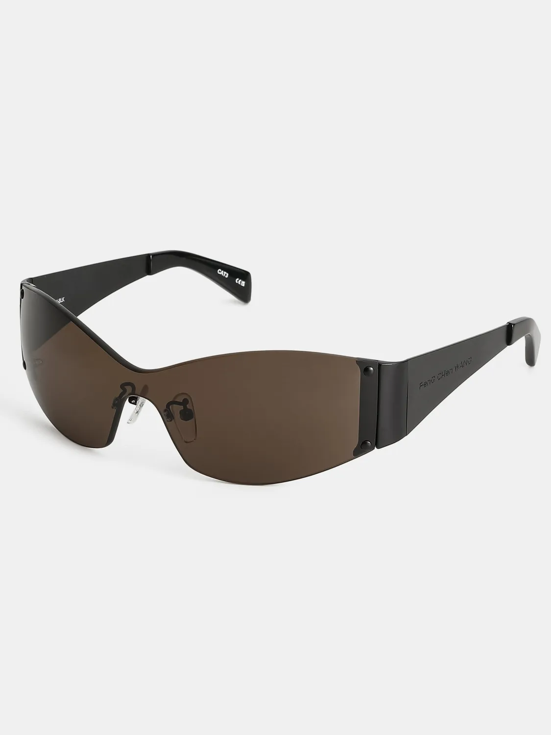 Feng Chen Wang Black Rimless solbriller OS brun