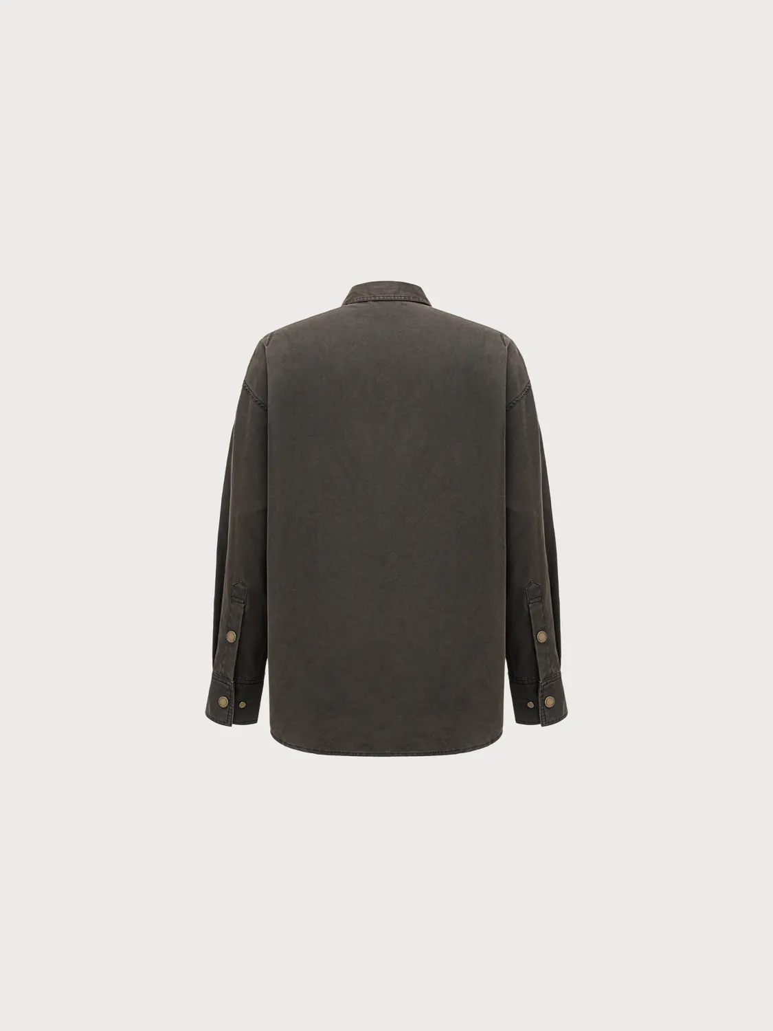 Feng Chen Wang Washed Workwear skjorte lommer