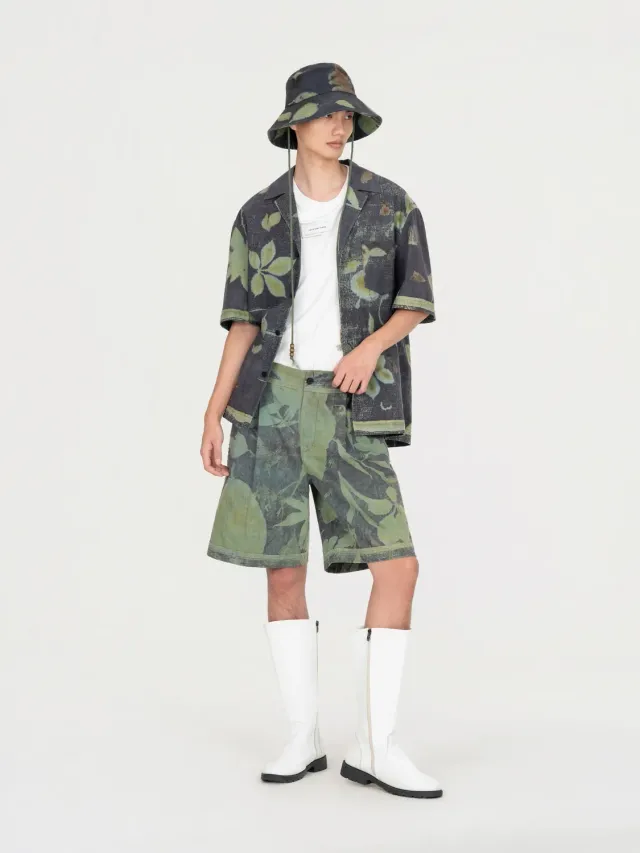 Feng Chen Wang Antique plantefarvede shorts unikke