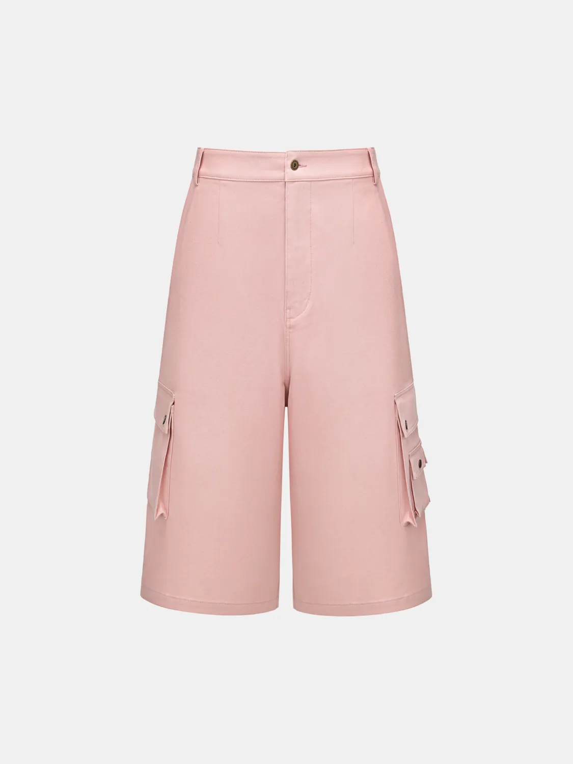 Feng Chen Wang Oversized denim cargo bukser lyserød
