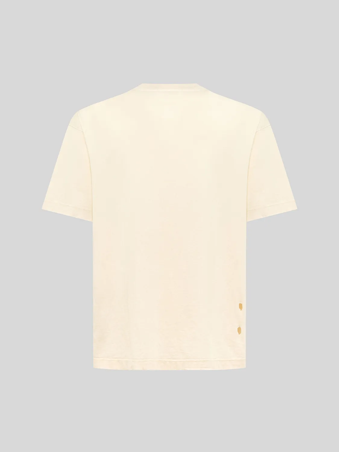 Laneus Boxy Fit t-shirt cream destroyed