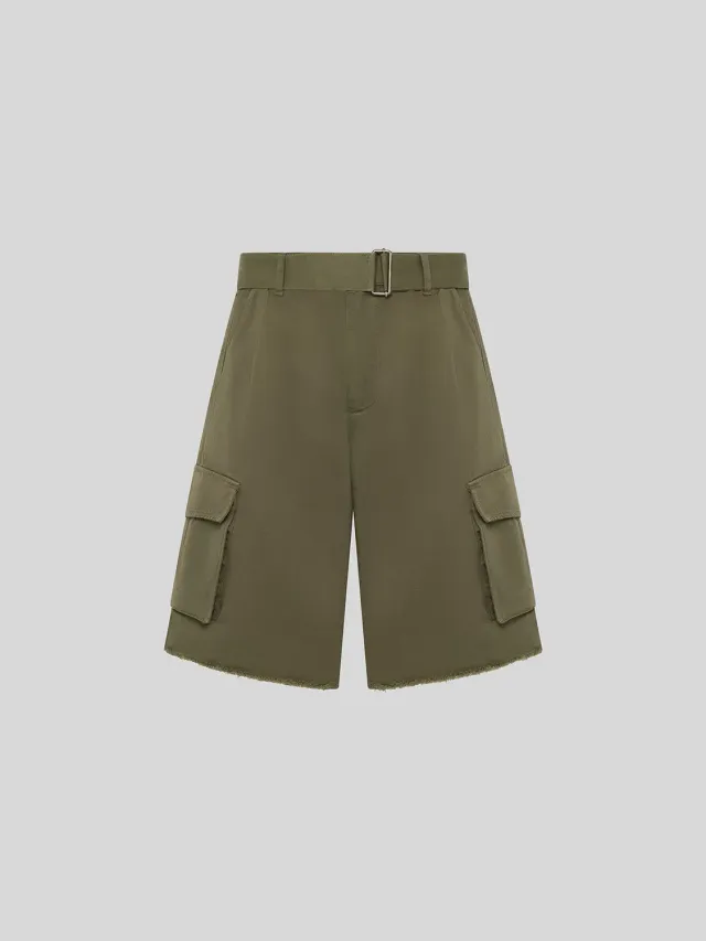 Laneus Downtown Bermuda shorts military green bomuld