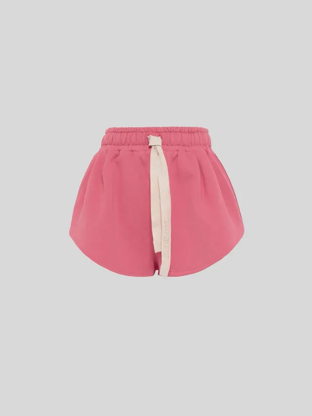 Laneus Sweatshorts shorts pink høj talje