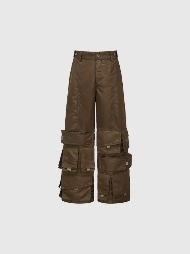 Feng Chen Wang Multi Pocket cargo bukser polstret nylon