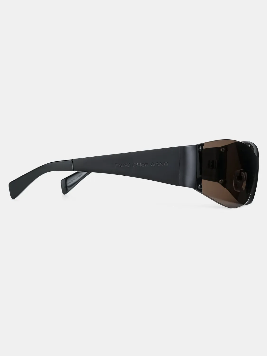 Feng Chen Wang Black Rimless solbriller OS brun