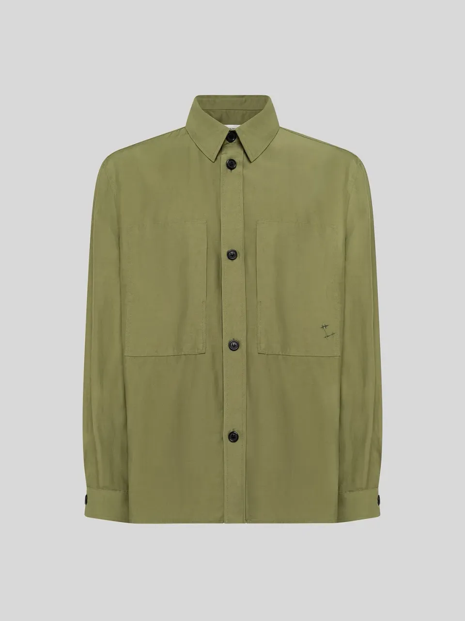Laneus Overshirt Cancun skjortejakke military green hør