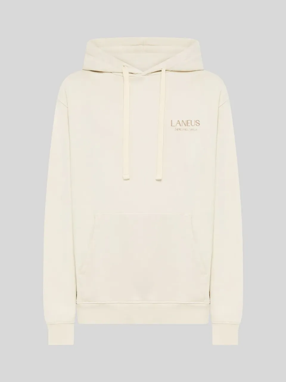 Laneus Cotton Hoodie hættetrøje cream bomuld